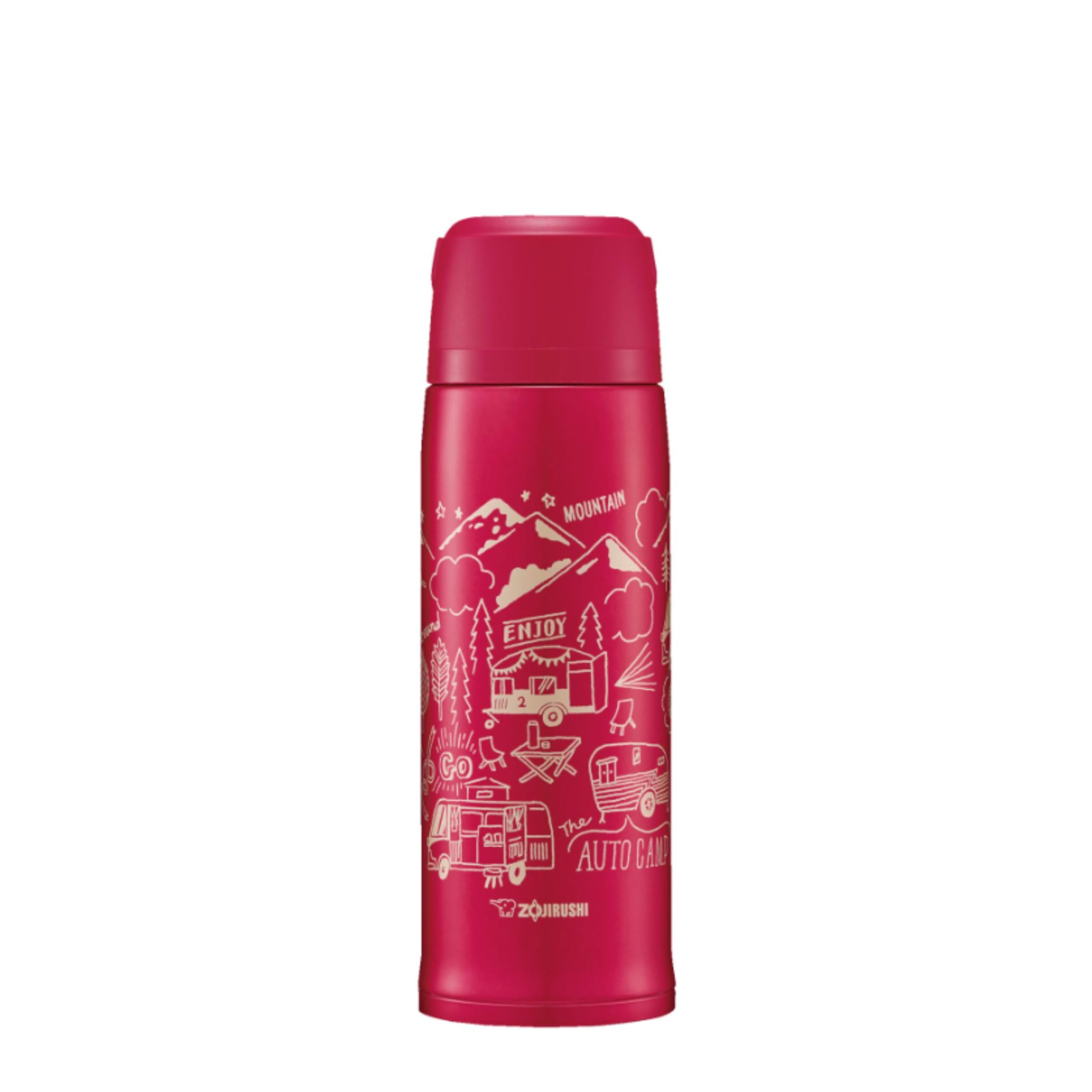 Stainless Steel Vacuum Flask With Cup, 0.82 Liter Capacity, Red