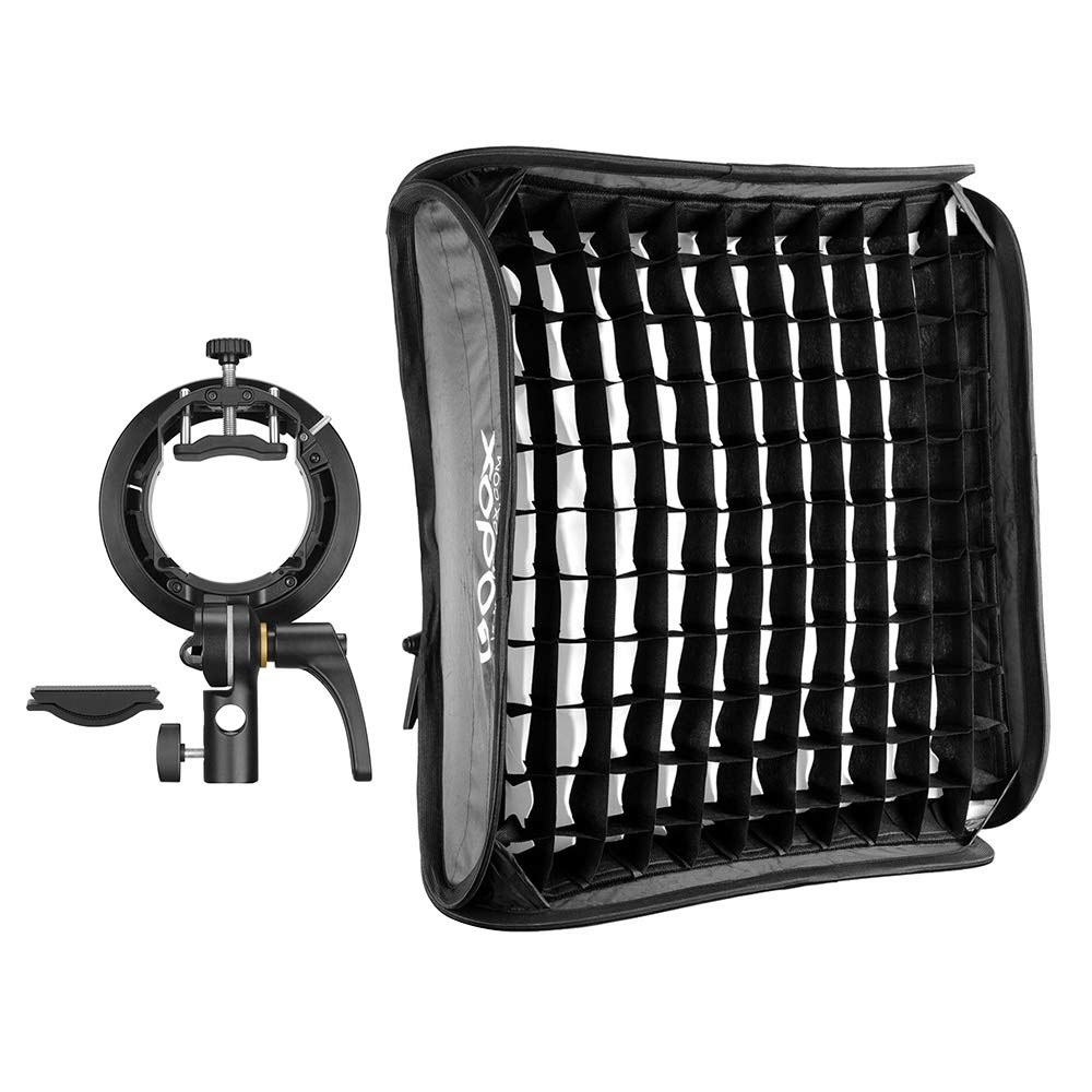 Godox 60 x 60 cm / 24 x 24 cale, kratka wewnętrzna z uchwytem S2, torba do przenoszenia Bowens do Speedlite Flash, kompatybilna z AD200Pro / V1 Series / TT350 / V860◕ Series / AD400Pro