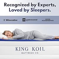 Vista 8 de King Koil Colchón de Aire Individual de Lujo con Almohada Integrada en la Parte Superior y Bomba Patentada de Alta Velocidad Integrada – Colchón