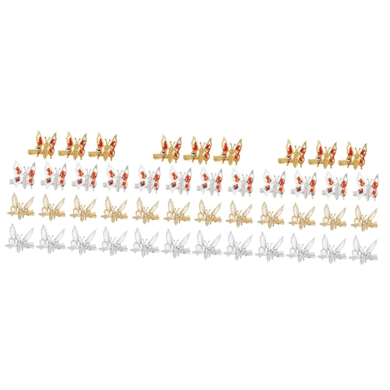 Beavorty 45stücke Teiliges Metall-schmetterlings-haarspangen Für Frauen Vibrationsfähige Flügel Elegante Haarklammern Für Partys Kostüme Und Besondere Anlässe Schickes Und