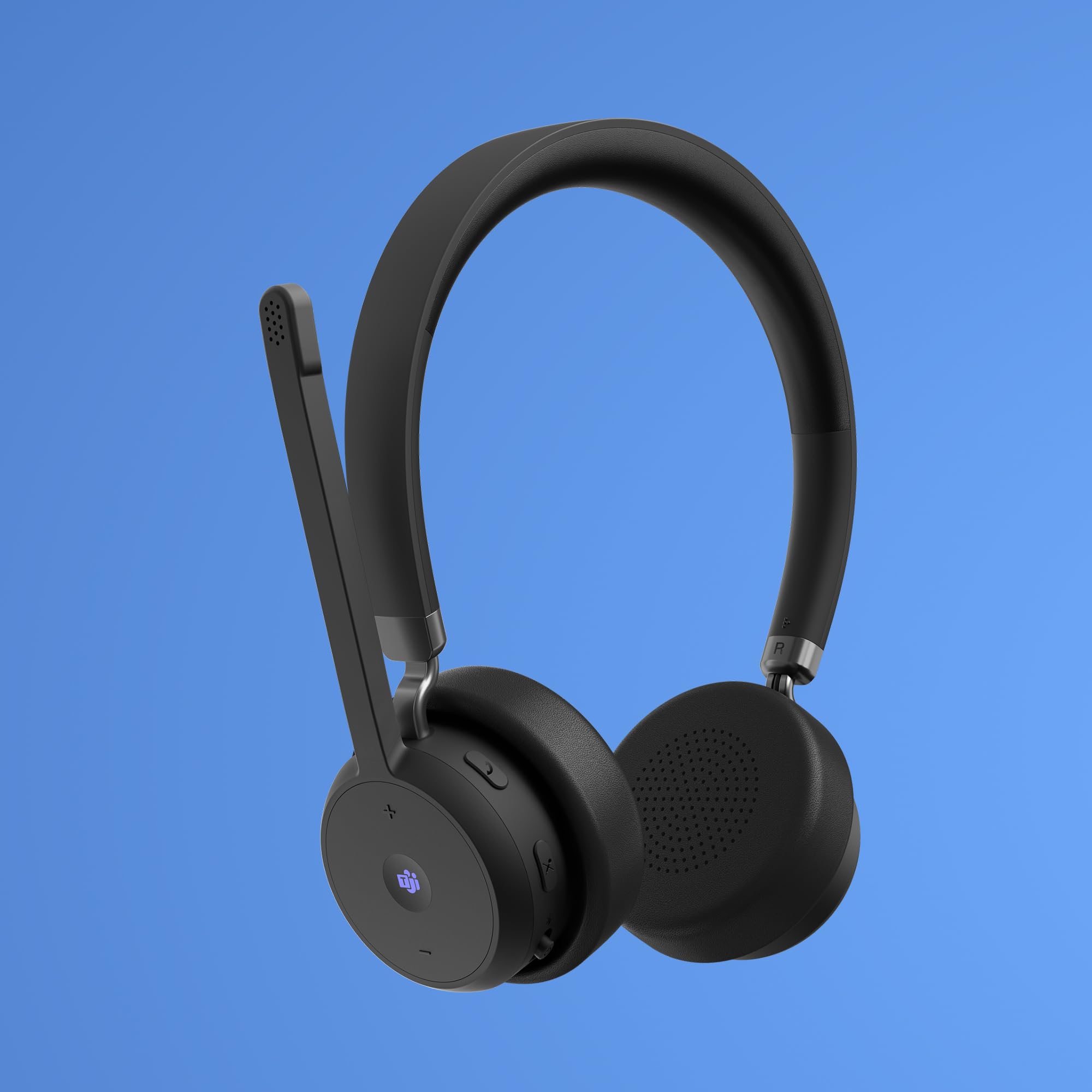 Lenovo Cuffie VoIP wireless con microfono (Certificate Microsoft Teams) collegamento Bluetooth con doppia connessione (+ dongle USB-A), fino a 60 ore di utilizzo ricarica con cavo Type-C