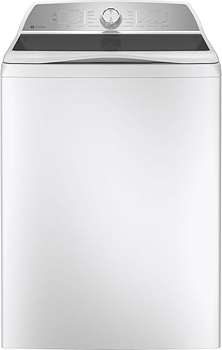 GE Profile PTW605BSRWS Lavadora blanca de 4.9 pies cúbicos con tecnología de lavado más inteligente y FlexDispense
