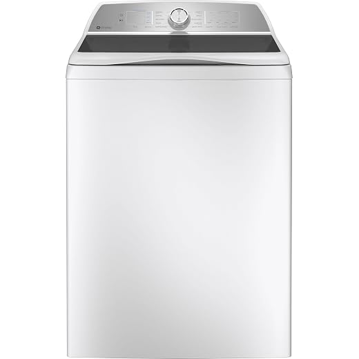 GE Profile PTW605BSRWS 4.9 Cu. Ft. White Washer with Smarter Wash Technology and FlexDispense
