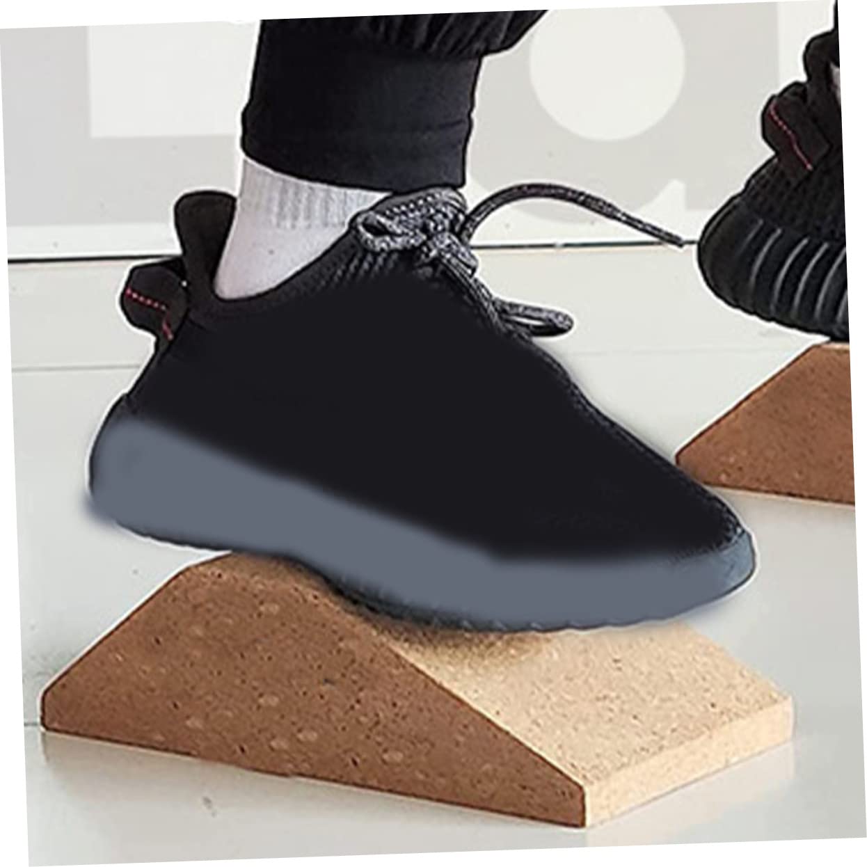 BRIGHTFUFU Cork Yoga Block Non Skid Inclined Calf Stretch Board for Fitness and Stretching for Leg and Ankle