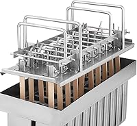 Vista 3 de ZXMOTO 20 moldes industriales de acero inoxidable para paletas de hielo, moldes de paletas comerciales, soporte para palitos de helado, 3.3 fl oz