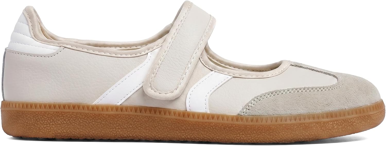 Mary Jane Sneakers for Women Slip on Ballet Flats Walking Retro Sneakers
