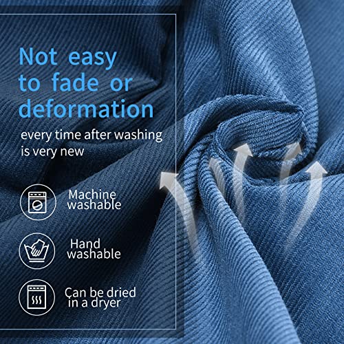 Image of Corduroy Baby Lounger Cover for Dockatot Deluxe + | 100% Cotton Hypoallergenic Newborn Premium Quality Spare Cover(Cover Only) (Blue)