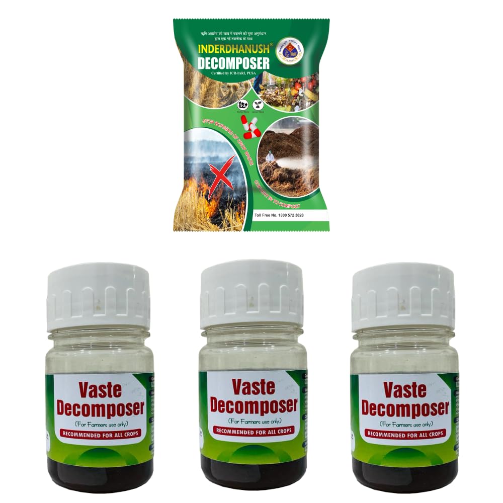 Vaste Decomposer and Pusa Decomposer Special Decomposer Combo (3 Bottle & 1 Packet) for Agriculture, Plants, Gardening and Farming Manure (65gm) (B0CFFJCQG4) Amazon Price History, Amazon Price Tracker