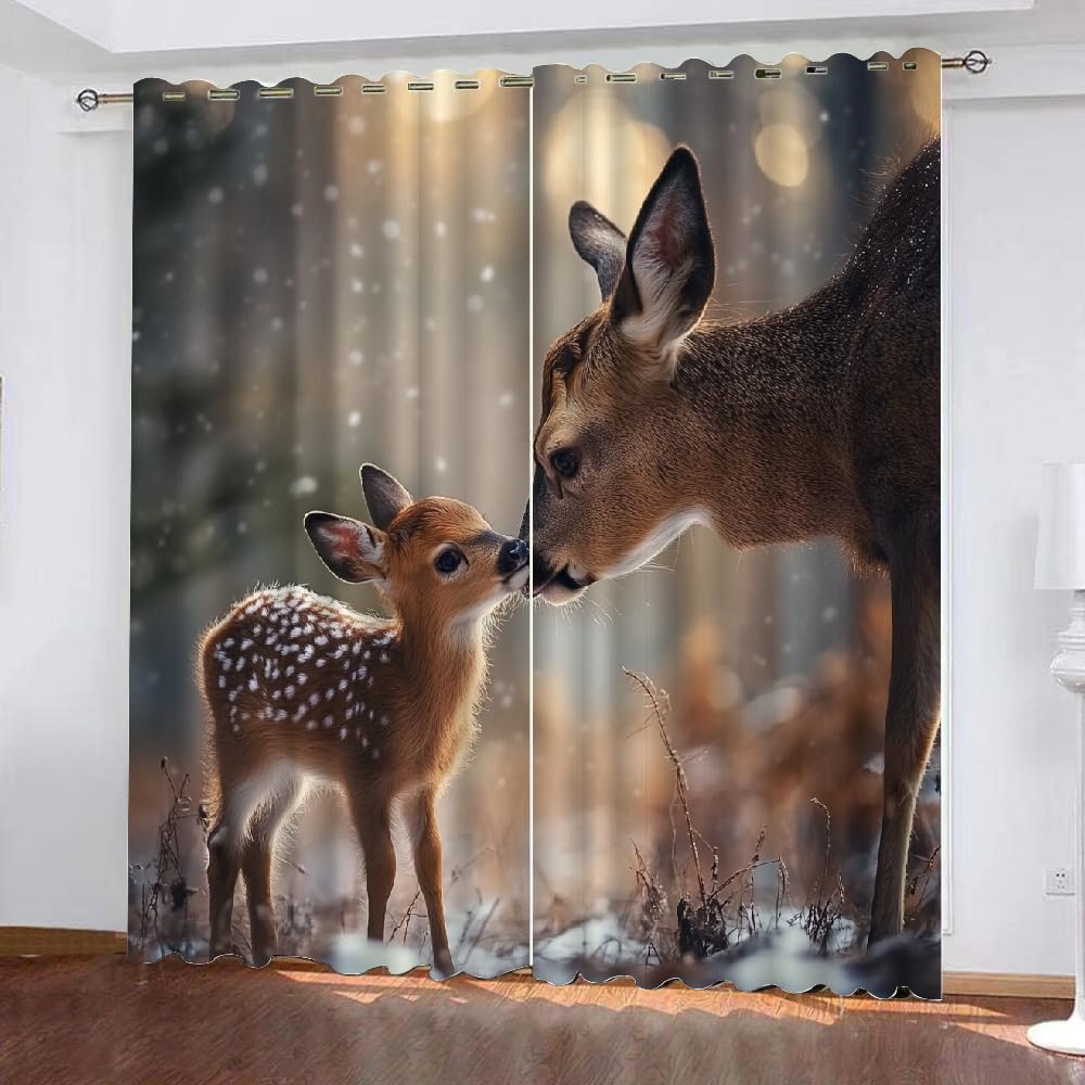 Rideau occultant thermiques isolants protégeant du froid et de la lumière faon 140x160cm
