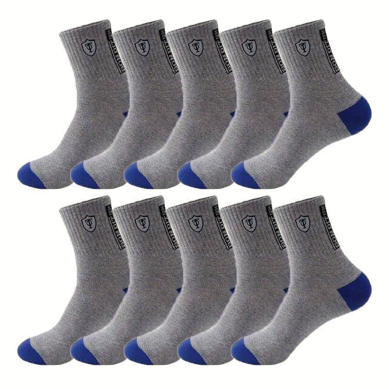 Socks for Men, Comfortable and Breathable, Suitable for Outdoor Activities (10 Pairs)4