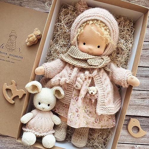 Waldorf 12 inch Handmade Plush Toy - Cute Cloth Doll,