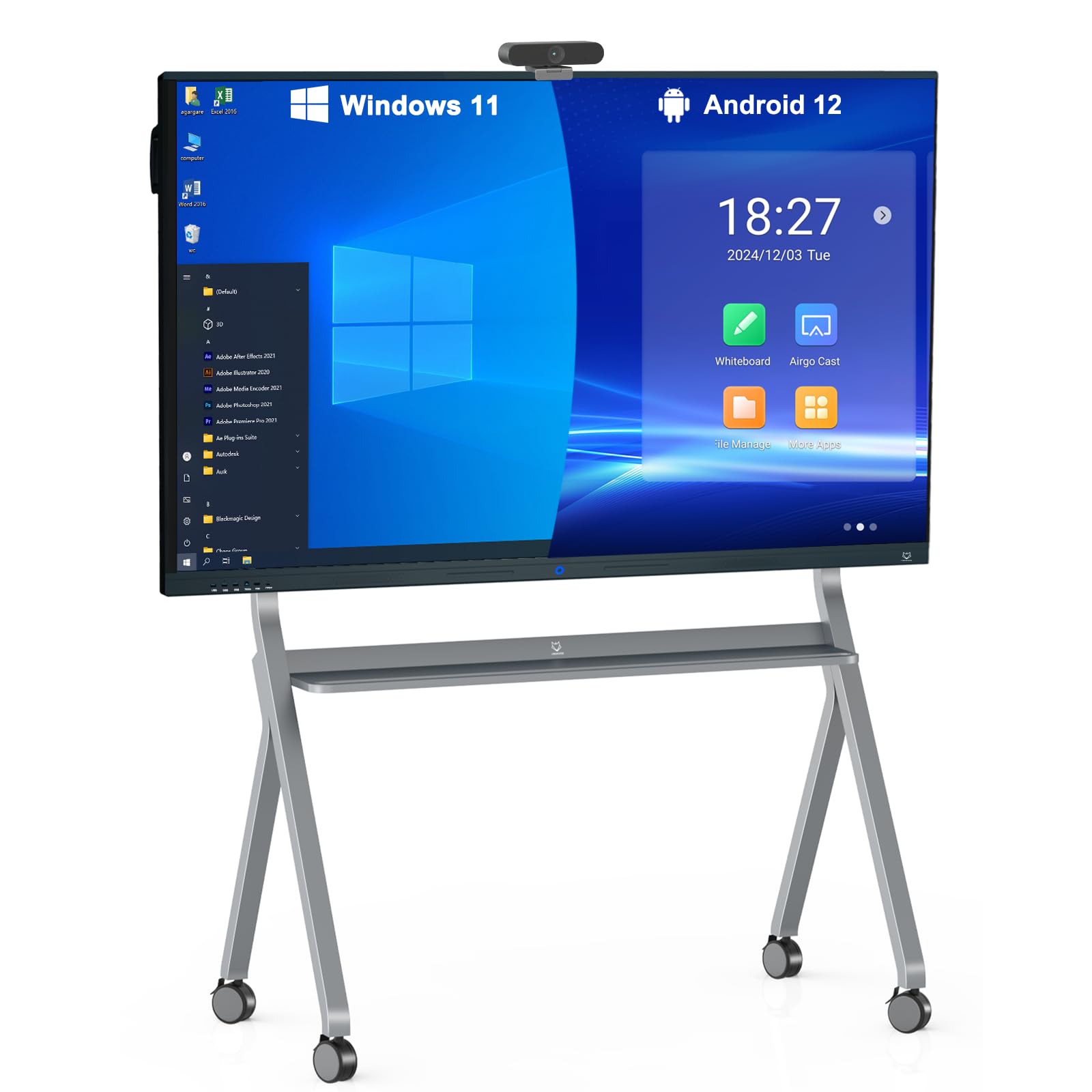 75 Smart Board 4K Touch Screen Electronic Whiteboard Built in Dual System All in One Computer with AI
