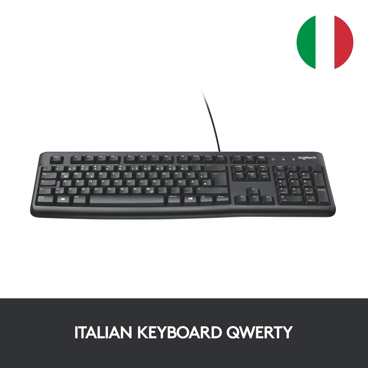Logitech Z313 2.1 Sistema di Altoparlanti Multimediali con Subwoofer, Audio Full Range, 50 Watt, Bassi Potenti & K120 Tastiera con Cavo per Windows, USB Plug-and-Play, Dimensioni Standard
