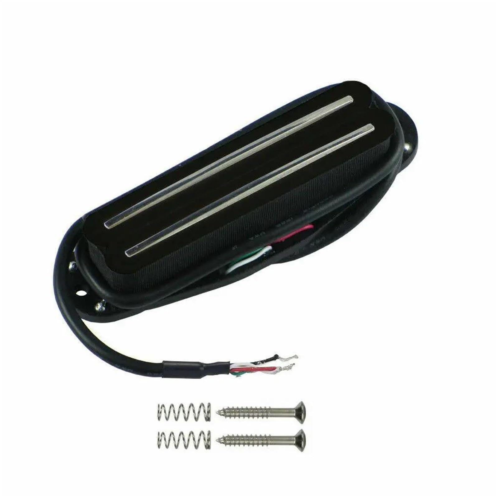 Repuestos Para Pastillas De Guitarra Pastilla De Guitarra Eléctrica Individual Cortable De Doble Bobina | Pastilla de riel plateado negro pequeño de cerámica de bajo ruido con doble riel