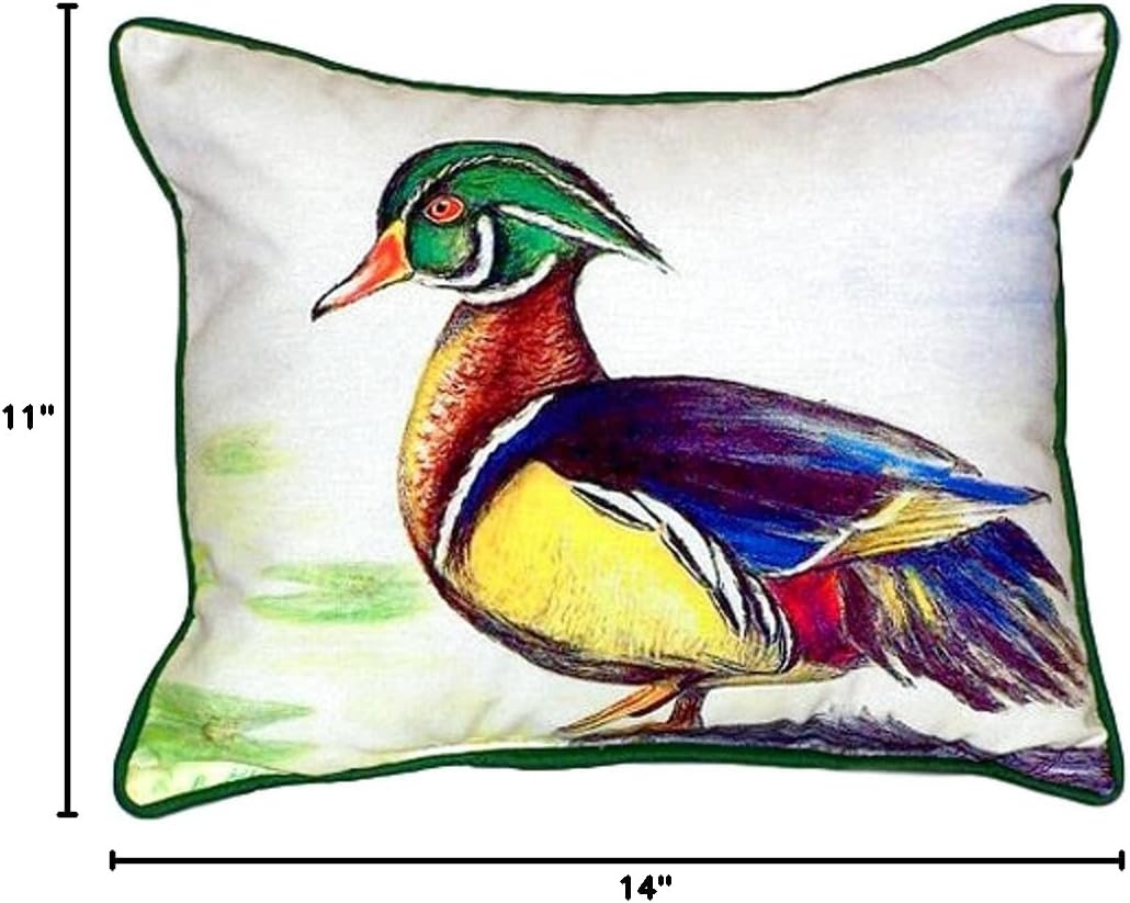 Betsy Drake SN145 Throw Pillow, 11 inches x 14 inches, Multi