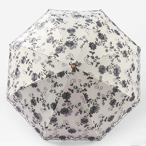 Miniatura 9 de Honeystore - Sombrilla decorativa con diseño de flores y flores de encaje