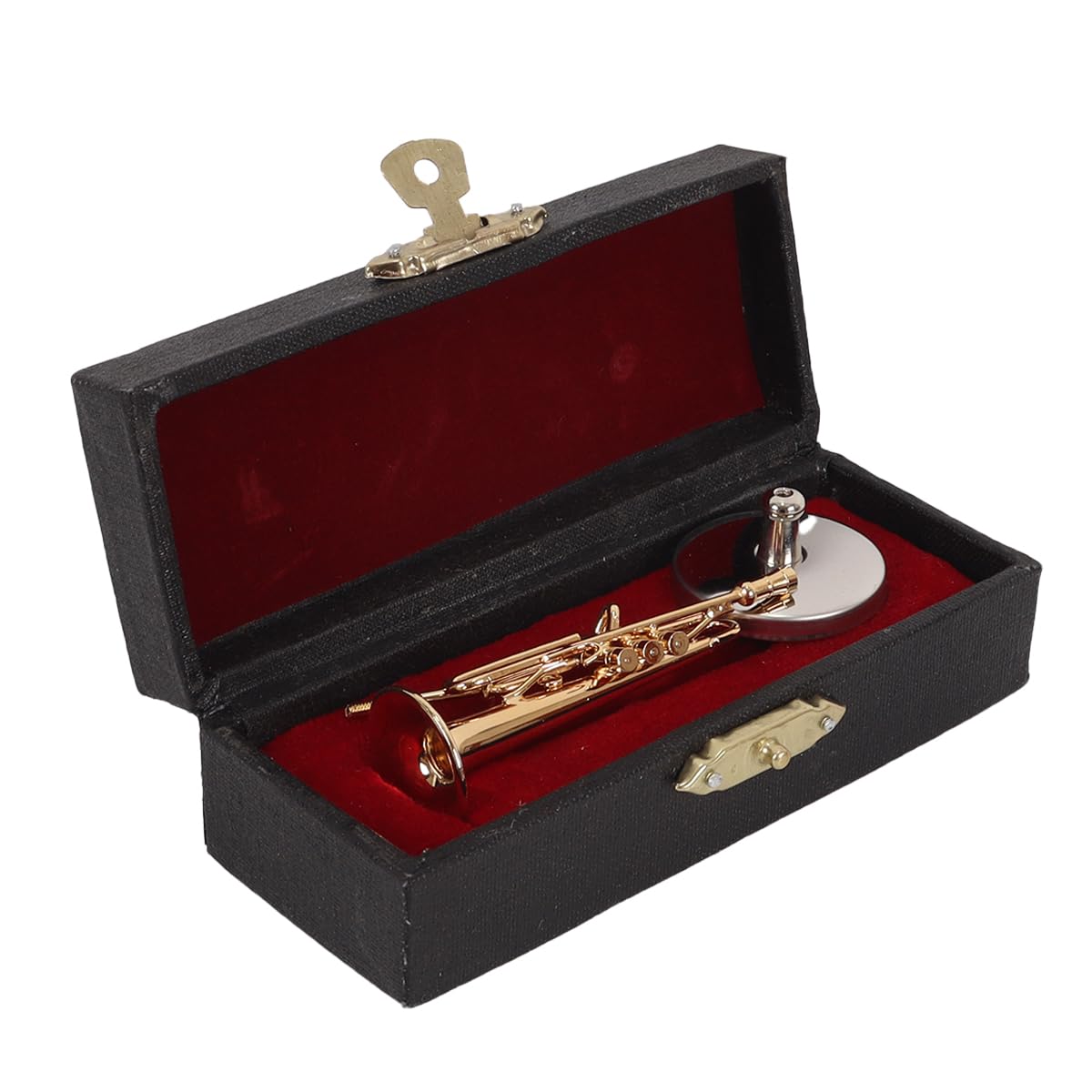 Ubric Miniature Trumpet Model, 6.5cm Mini Trumpet Model, for Home Decor Decorative, Dollhouse Musical Gift