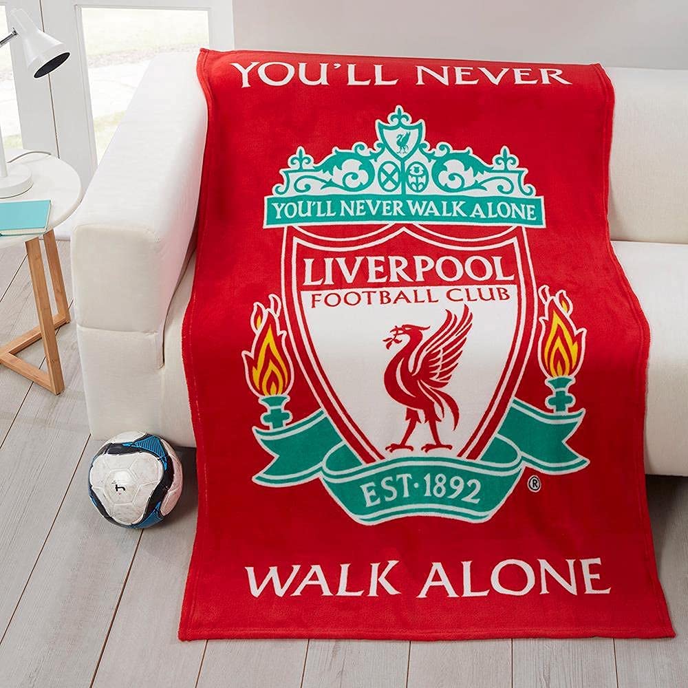 Liverpool Single Duvet Set Reversible Red Football Club Bedding with Pillowcase (LIVERPOOL FLEECE BLANKET)