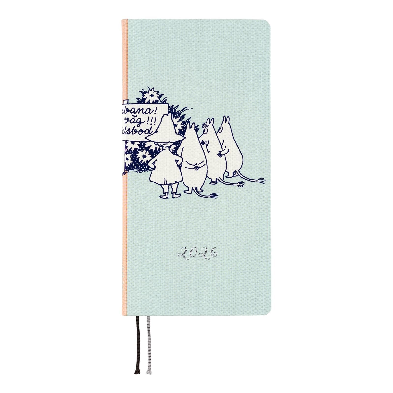 Hobonichi Techo 2026 Semaines - Moomin : À la Salle de Danse en Plein Air (Anglais, Grand & Mince, Début Janvier)