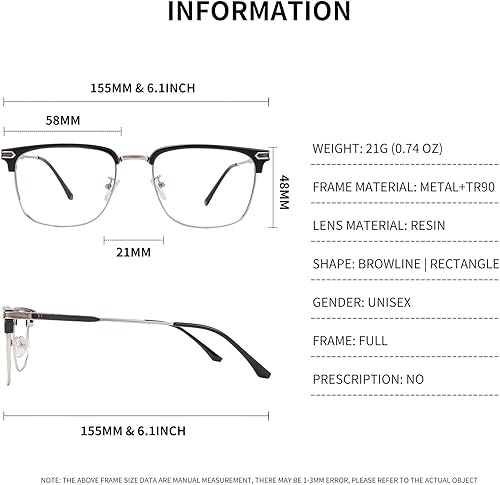 Miniatura 7 de Gafas con bloqueo de luz azul para hombres, antifatiga, para monitor de computadora, gafas para juegos, prevengan dolores de cabeza