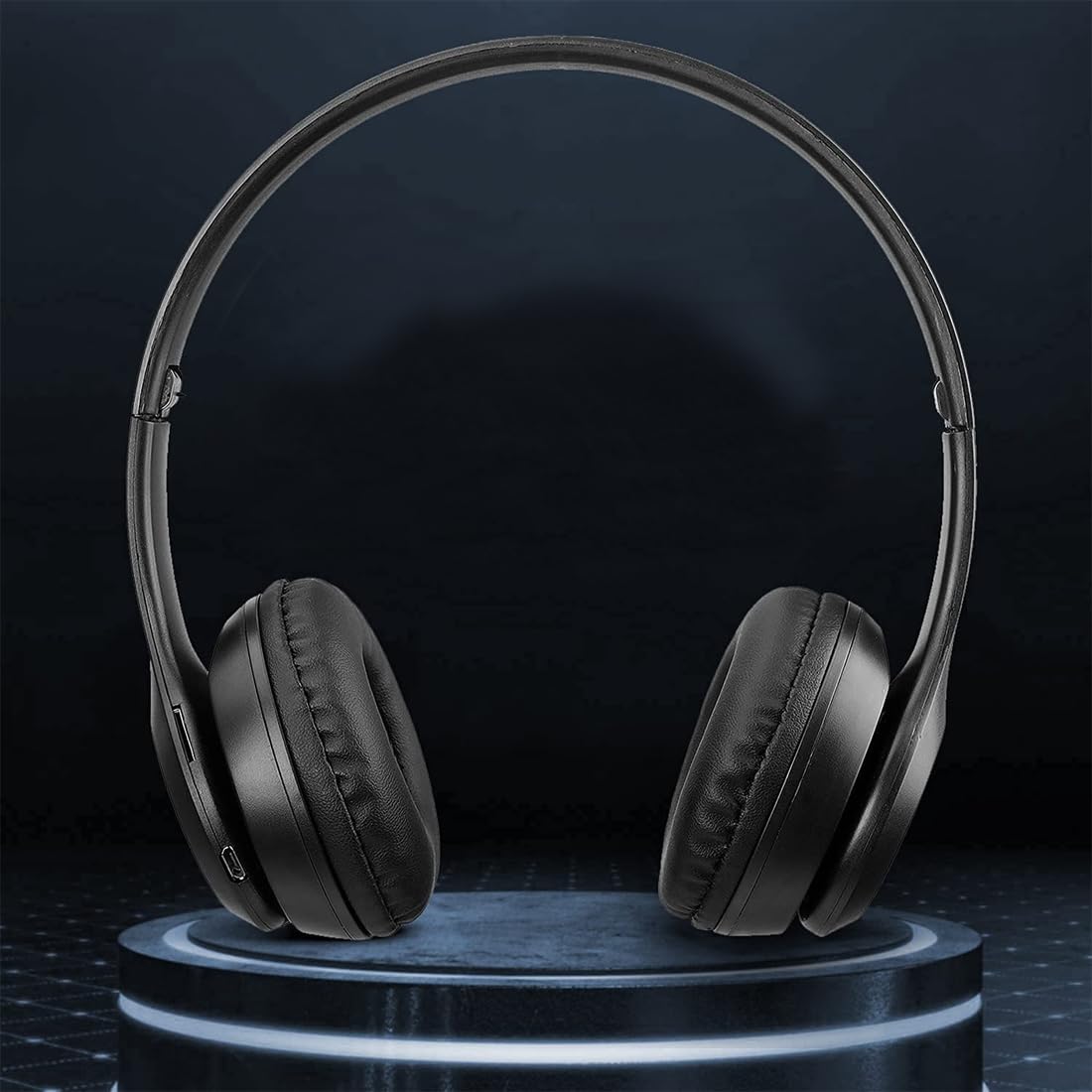 Wanzhow Wireless Over-Ear Bluetooth Headphones with Mic, Deep Bass, FM Radio, TF Card Slot & Foldable Headband-image-3