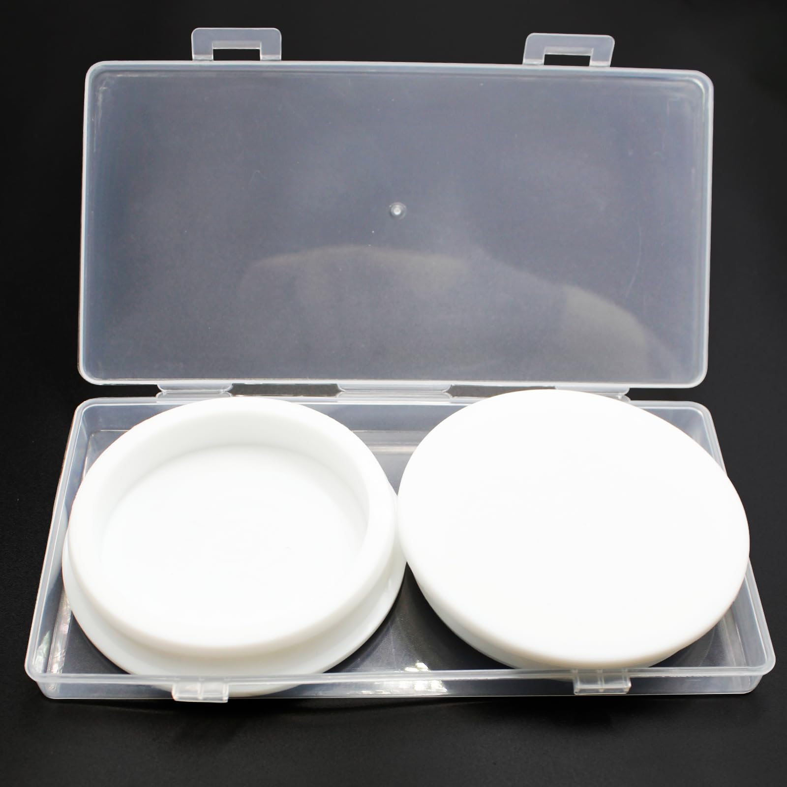 2 Pcs 76.3 mm Silicone Rubber Plug for 75.3-76.3 mm/2.96-3 in Large Round Holes, Waterproof T Type Rubber Stoppers, Soft Flexible Hole Seal Plugs Tube Pipe End Cap Covers, White