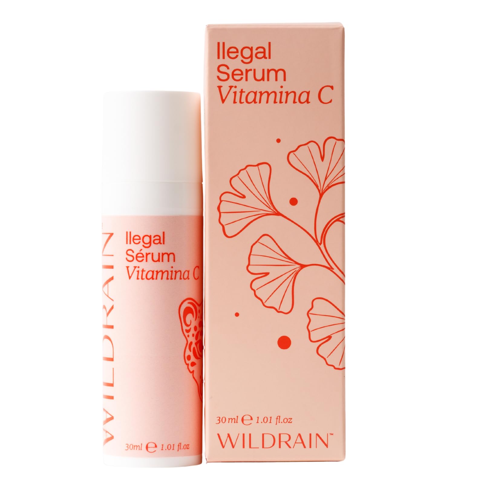 Wild Rain Ilegal - Sérum Vitamina C Estable al 15% - Potente Antioxidante e Iluminador Facial - Tratamiento Antimanchas y Antiedad con Ácido Hialurónico - 30ml