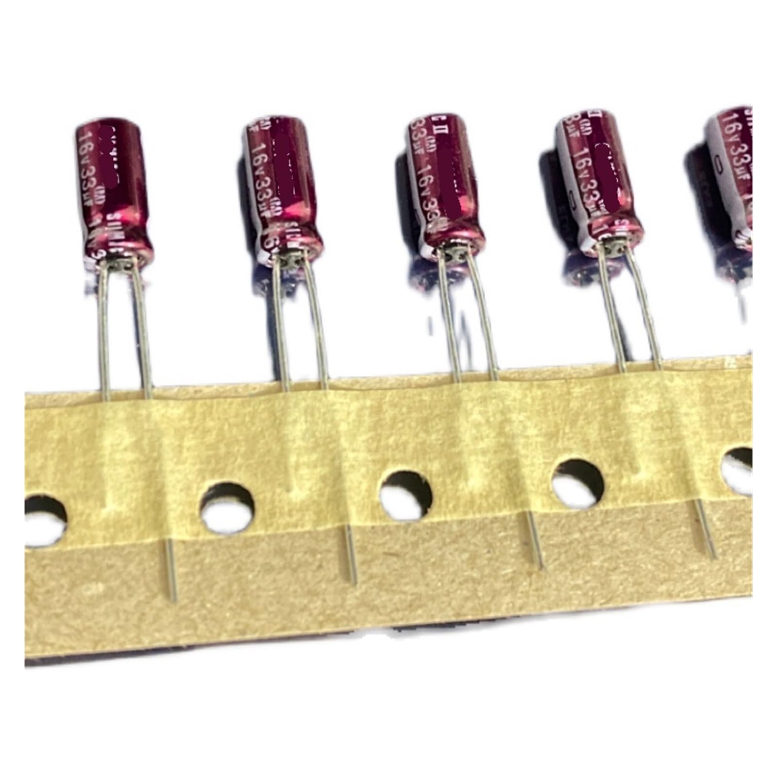 LEOTNNDQ 10pcs 16V33UF 33UF 16V Audio Electrolytic Capacitors 5 * 11mm