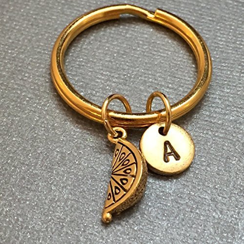 Miniatura 2 de Lemon slice keychain, orange slice charm, food keychain, personalized keychain, initial keychain, initial charm, customized, monogram