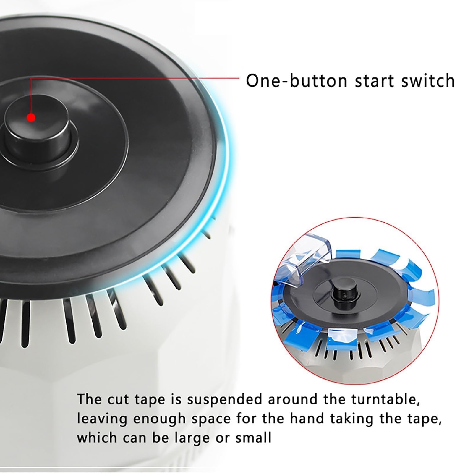 Dispensador automático de cinta con corte eficiente para múltiples usuarios, ajustes de ancho y longitud ajustables
