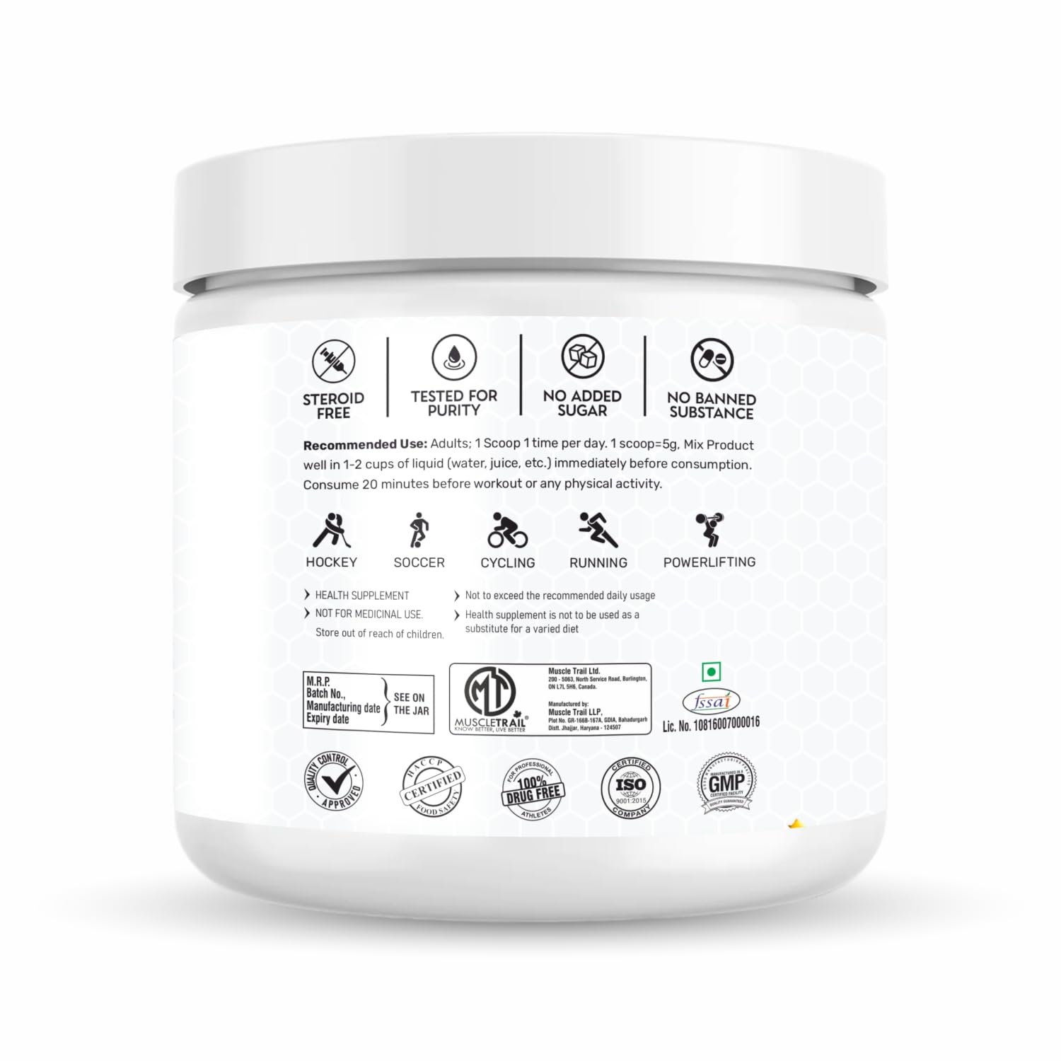 Muscle Trail Upside Down Pre-Workout Supplement, Fruit Punch Flavour, 150g | Caffeine | Theanine | Alanine | Citrulline (150g) — Amazon image 2