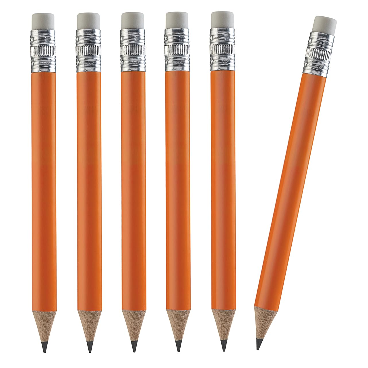 TH Golf100pcs Premium Golf Pencils, 4 Inch Mini Pencils Half Pencils with Eraser Sharpened Wood Mini Round Pencils for Schools Wedding Toddlers Home Corporate Multiple Colours