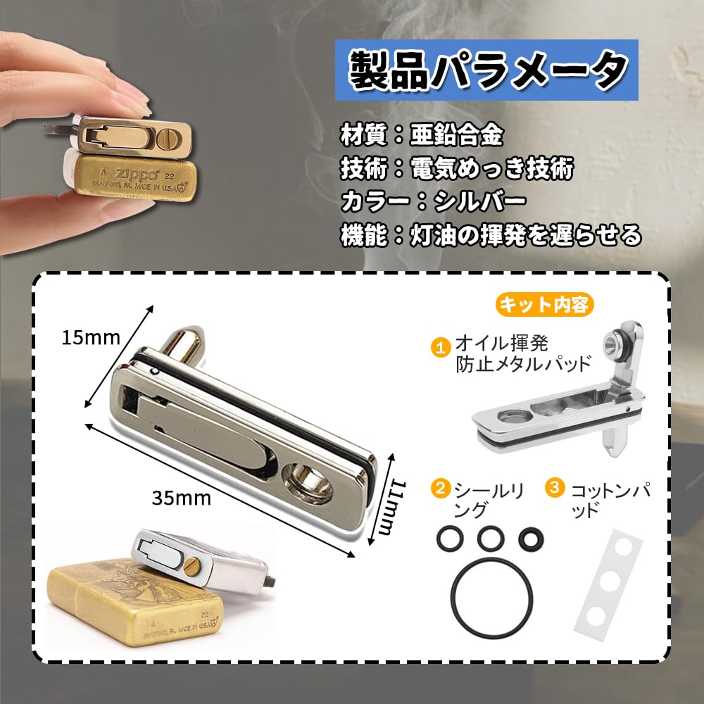 Amazon.co.jp: UrbanPulse ジッポライター オイル揮発防止メタルパッド