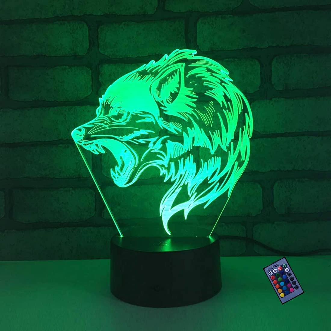 HPBN8 Ltd Creativo 3D Dinosauro Luce Della Notte LED Lampada 7/16 Cambiamento di Colore Lampada da Tavolo USB Alimentato Telecomando Giocattoli per