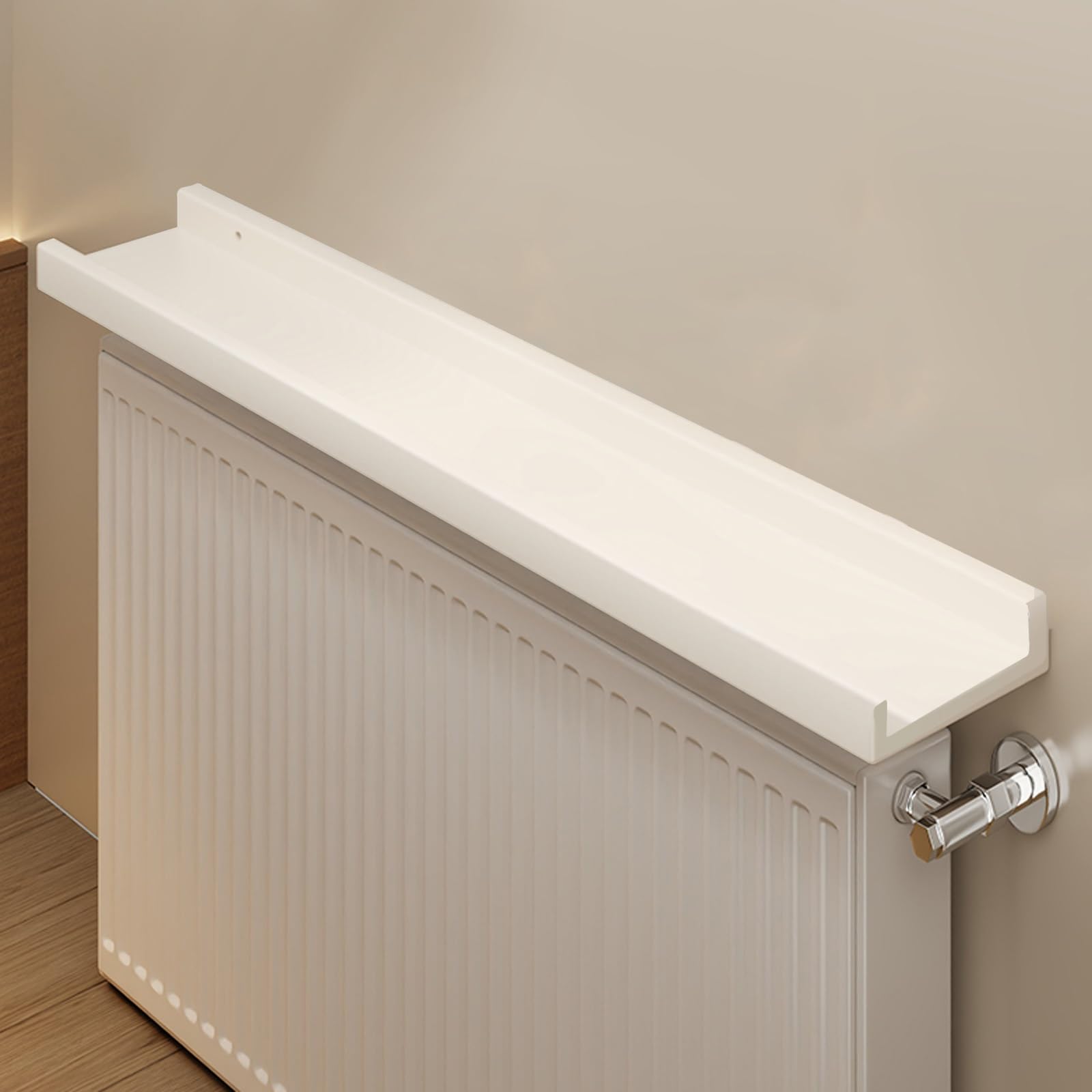 Mensola per termosifone, montaggio a parete, ideale per soggiorno e bagno, facile installazione, estetica e funzionale (30 x 15 cm)