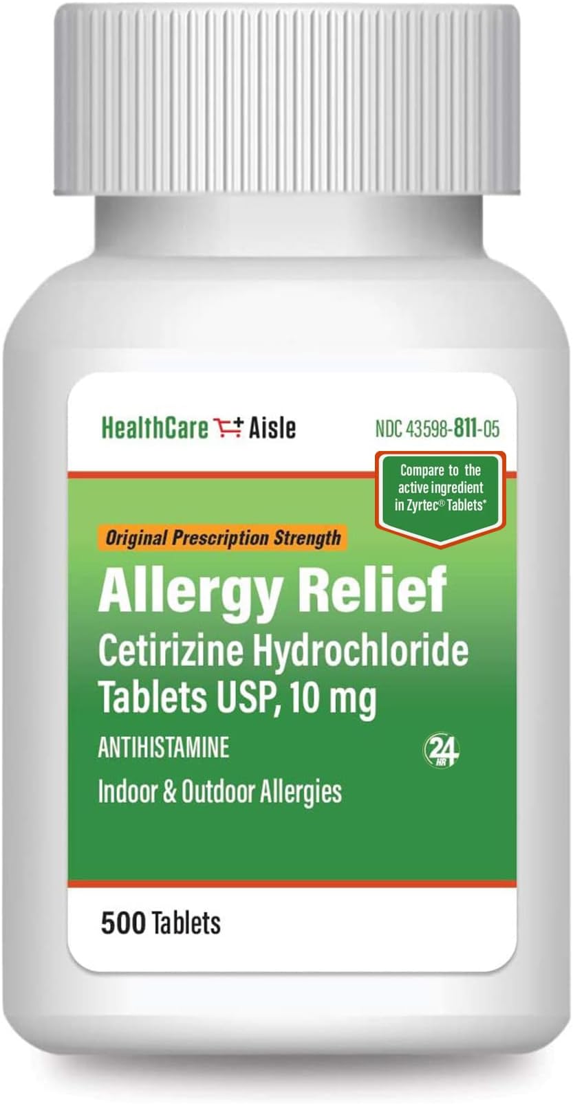 HealthCare Aisle Allergy Relief Cetirizine Hydrochloride