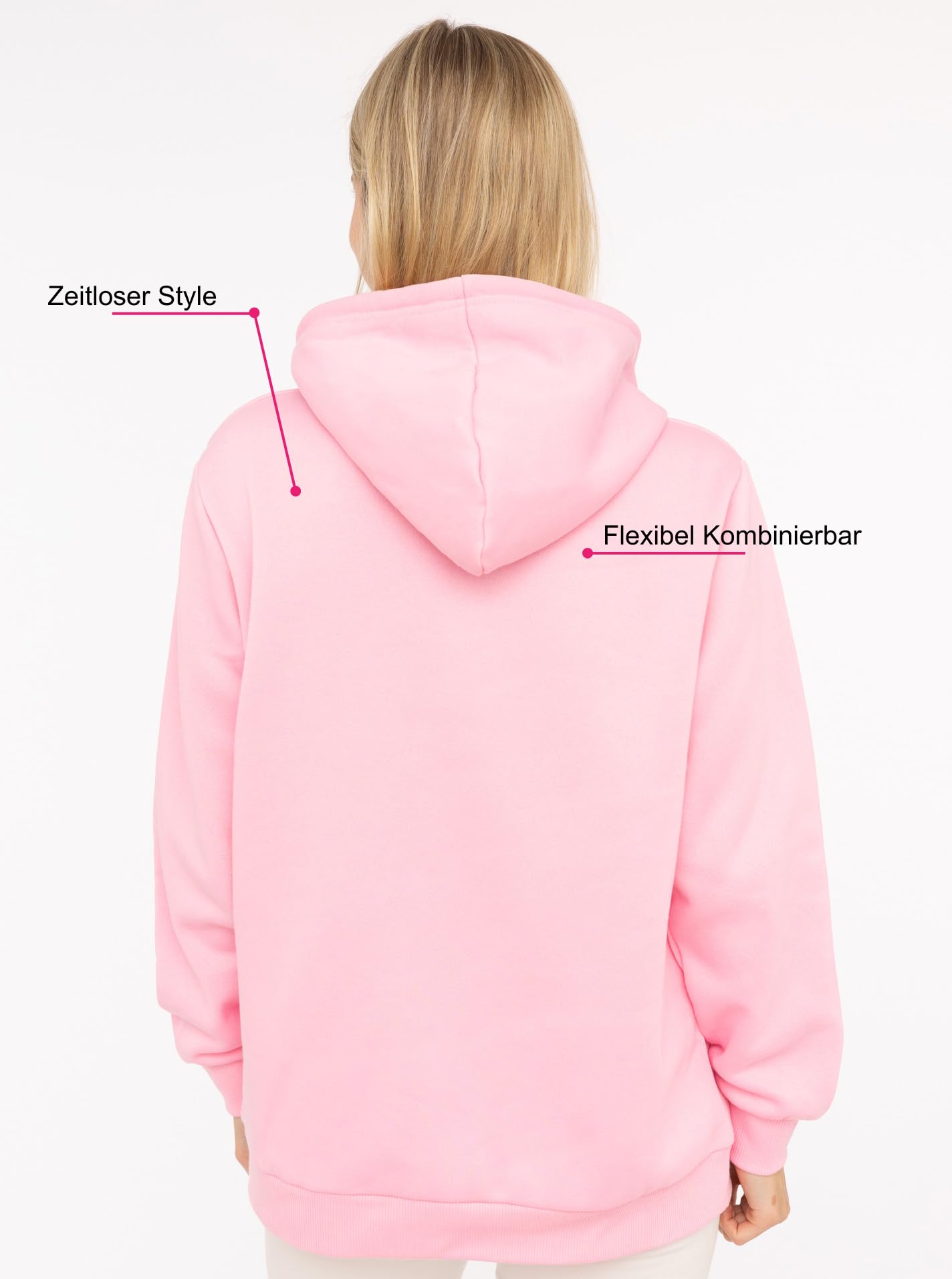 Zwillingsherz Damen Hoodie mit Kapuze – Kuscheliger Oversize Kapuzenpullover – Weicher Sweatshirt Pullover für Frauen Aufdruck – Stylischer Look für Frühling, Herbst & Winter – Loungewear Mode Wild