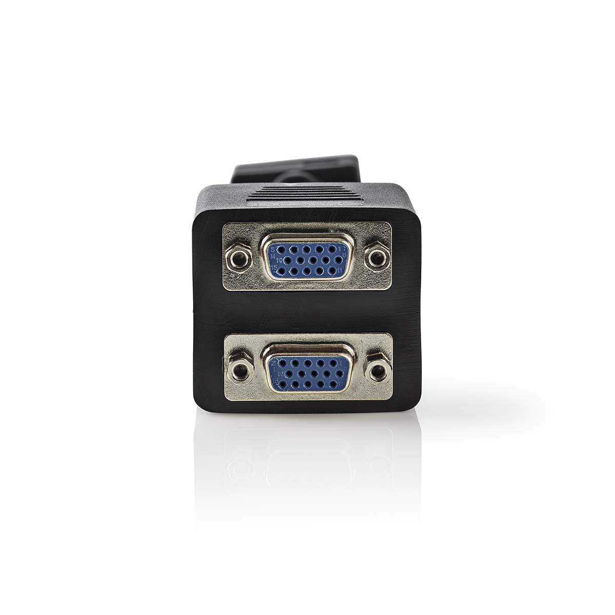 NEDIS CCGP59120BK02 VGA Cable | VGA Male - 2X VGA Female | 0.2 m | Black