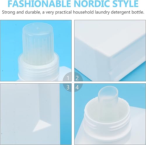 Miniatura 9 de Garneck Botella líquida vacía de 33.8 fl oz con tapa de plástico vacía botella de lociones recargable para lavado corporal, champú, jabón de manos