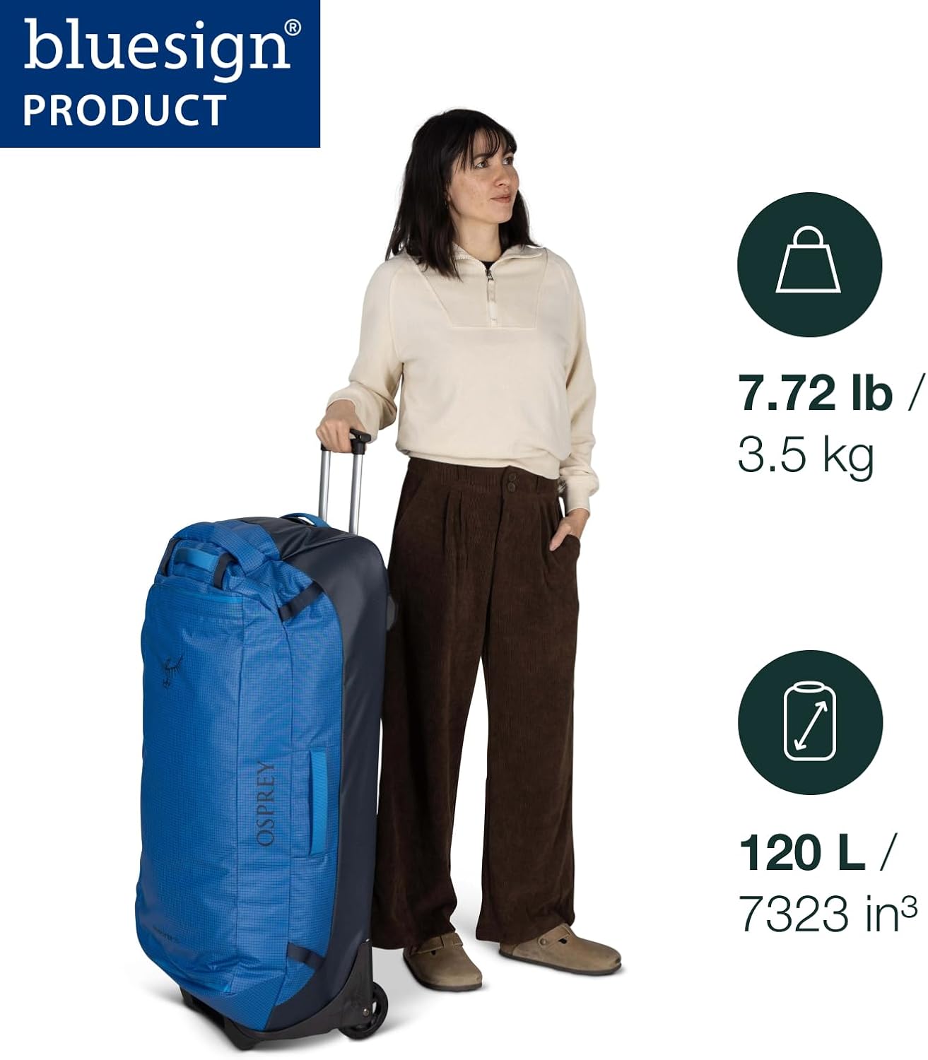 Osprey Transporter 120L Wheeled Travel Duffel Bag - Extra Large Lightweight Rolling Suitcase for Men and Women, Raven Black - Image 2