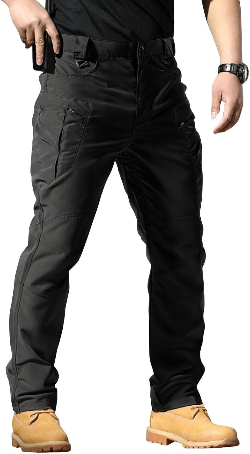 Tactical Cargo Pants for Men Ripstop Camo Multi Pockets Stretch Waterproof Construction Hiking Quick Dry Work Pant