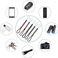 Vista 4 de ZXZone 10 cordones de muñeca, correa de mano de nailon de 8.8 pulgadas para llaves, teléfonos, cámaras DSLR, insignias de identificación