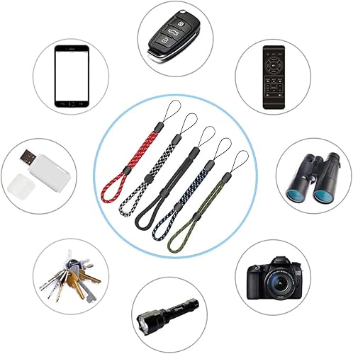 Miniatura 4 de ZXZone 10 cordones de muñeca, correa de mano de nailon de 8.8 pulgadas para llaves, teléfonos, cámaras DSLR, insignias de identificación y