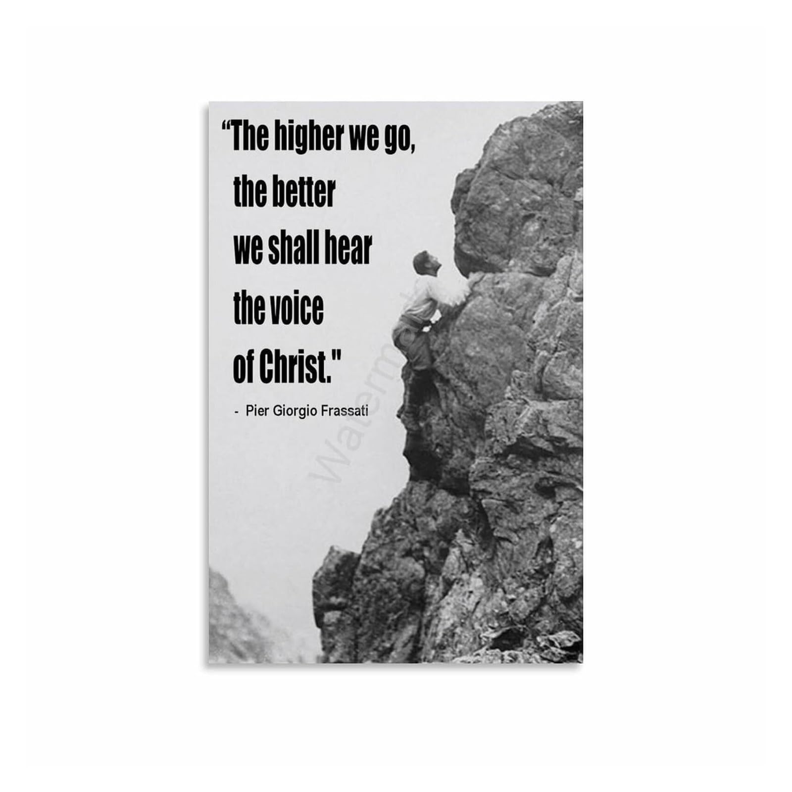 HGETJOHXEM Pier Giorgio Frassati, Man of the Beatitudes Poster, Canvas Wall-Art Print for Religious Education, Home Sanctuary(Unframed,16x24inch(40x60cm))