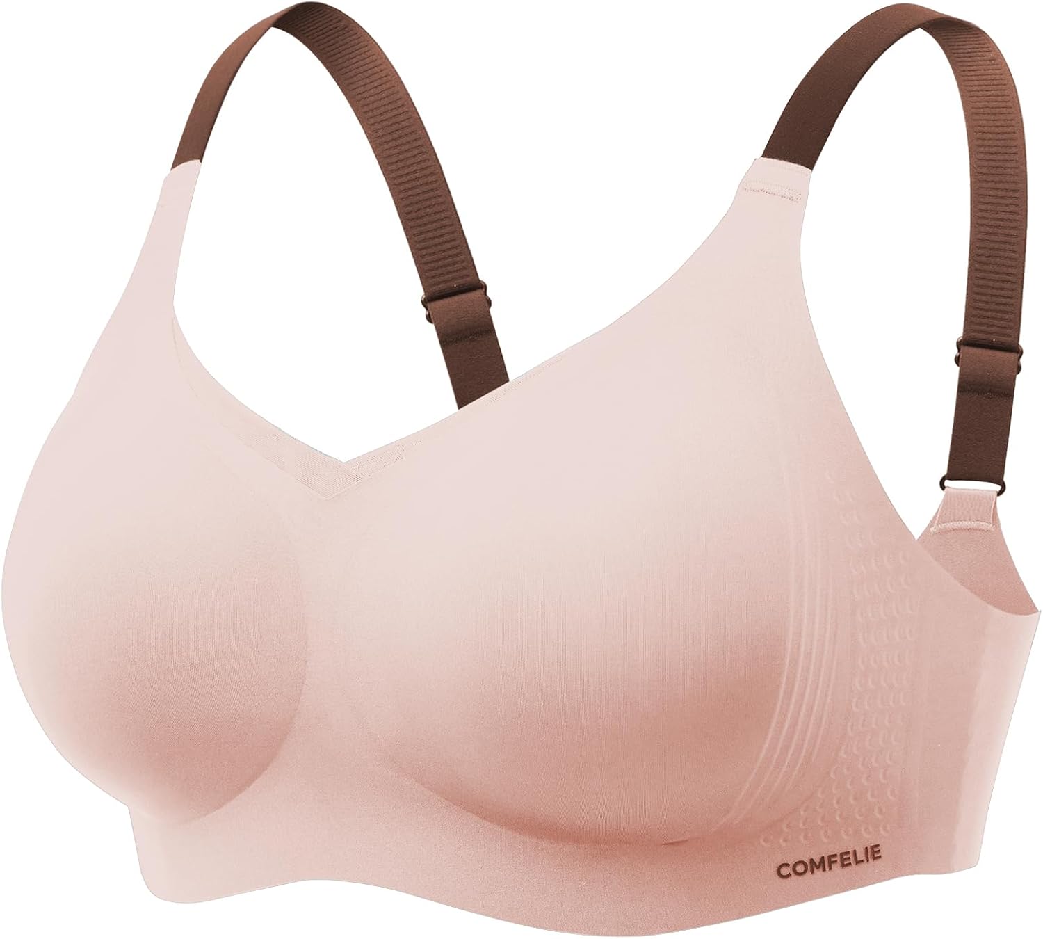 Women No Underwire Bra Comfort Seamless Full Coverage Mesh Bralette Bra with Adjustable Contrast Color Strap S-4XL