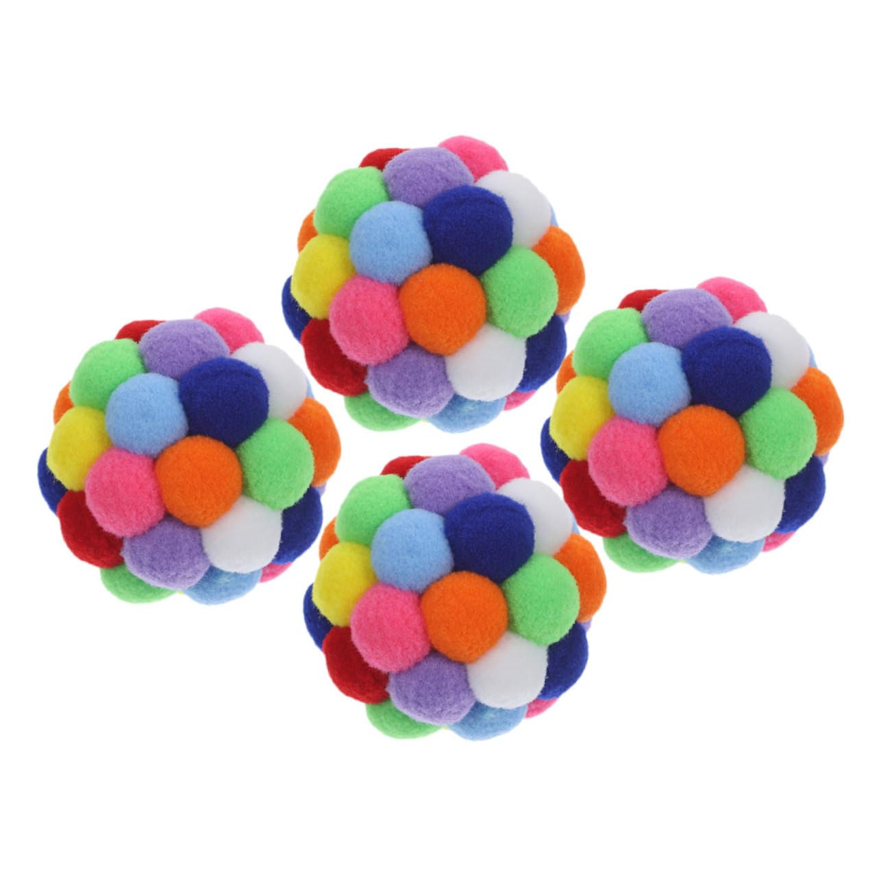 Mipcase 4pièces Jouet De Balle Interactif pour Chat avec Clochettes Balles pour Chats Intérieur Jouets pour Chatons