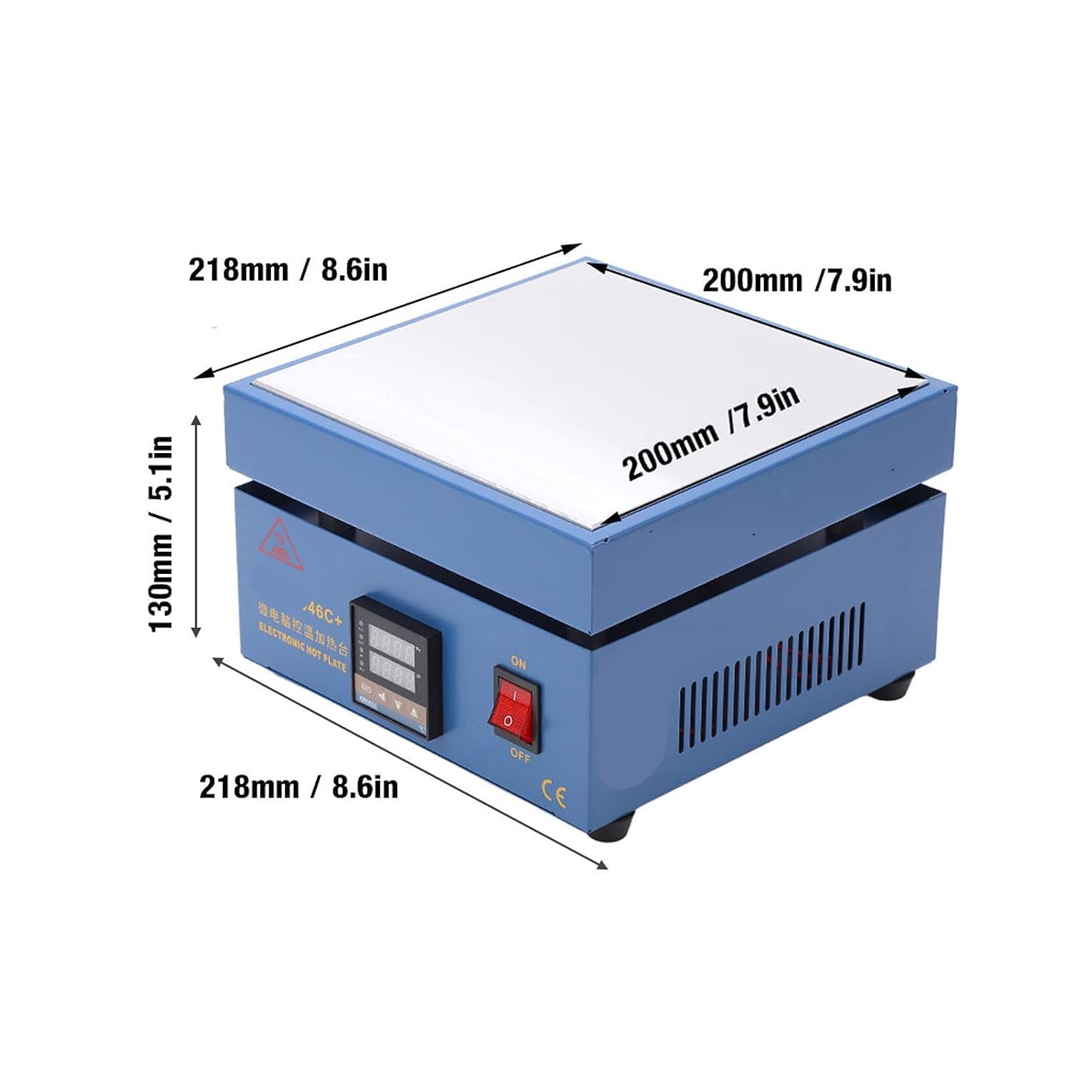 Estación de precalentamiento de placa de calentamiento eléctrico LCD digital, pantalla táctil LCD de calentamiento de teléfono móvil, adecuada para PCB, pantalla de teléfono móvil, pantalla LED, etc.