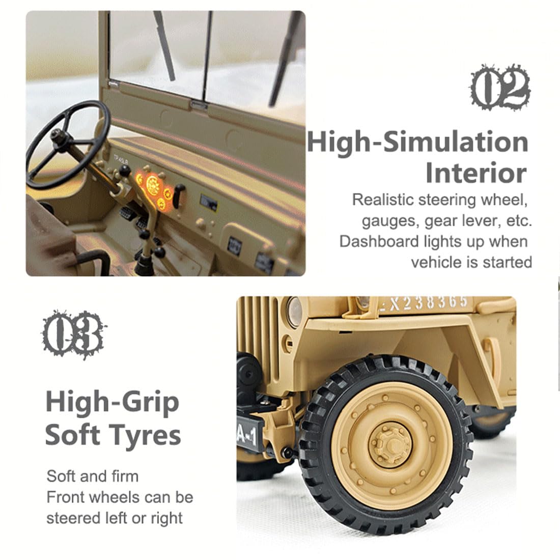 Amazon.co.jp: Goekhyrani HG4-58 U.S. Willys RC シミュレーション