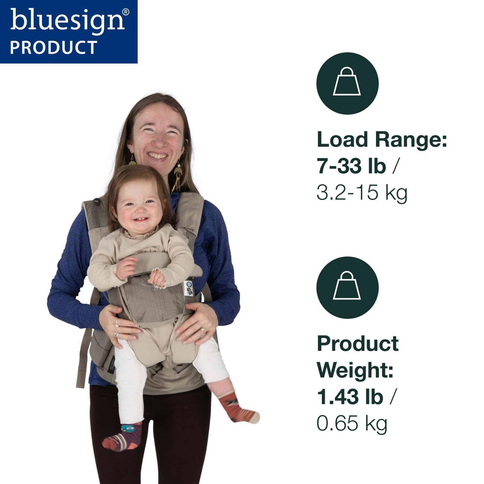 Osprey Poco LT Soft Baby Carrier for Newborns, Tan Concrete