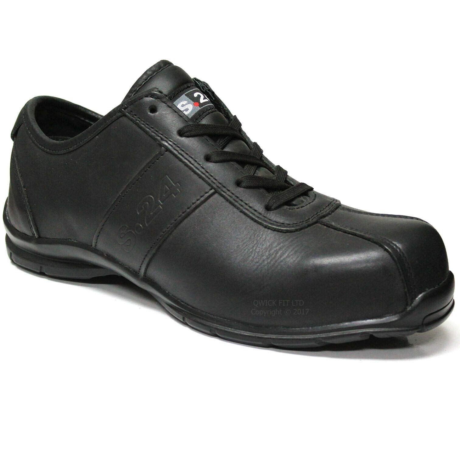 Mens Leather Safety Light Weight S3 Work Boots Composite Toe Cap Shoes Trainers